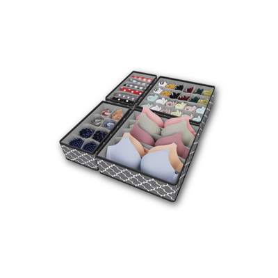 Blushbees® Foldable Drawer Organizer Set (Dark Grey)