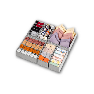 Blushbees® 58 Cell Drawer Organizer - Grey (6 Pack)