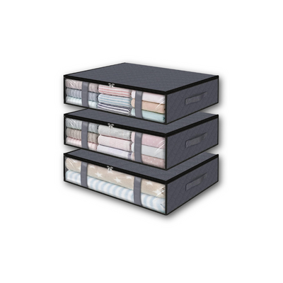 Blushbees® Foldable Clothes Storage Bins - 3-Pack Grey