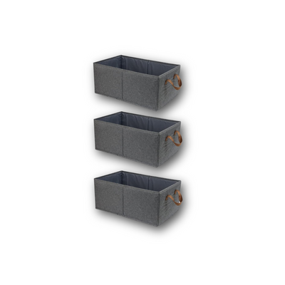 Blushbees® 3-Pack Large Capacity Storage Bins - Sturdy Foldable Boxes