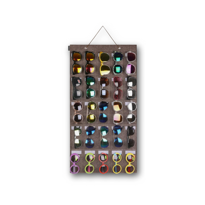 Blushbees® Hanging Sunglasses Organizer - Dark Gray, Large