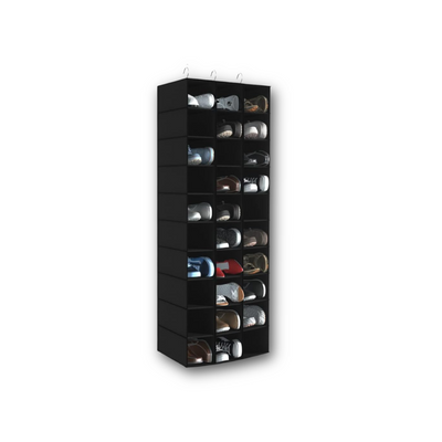 Blushbees® Hanging Shoe Organizer - 30 Sections, Black