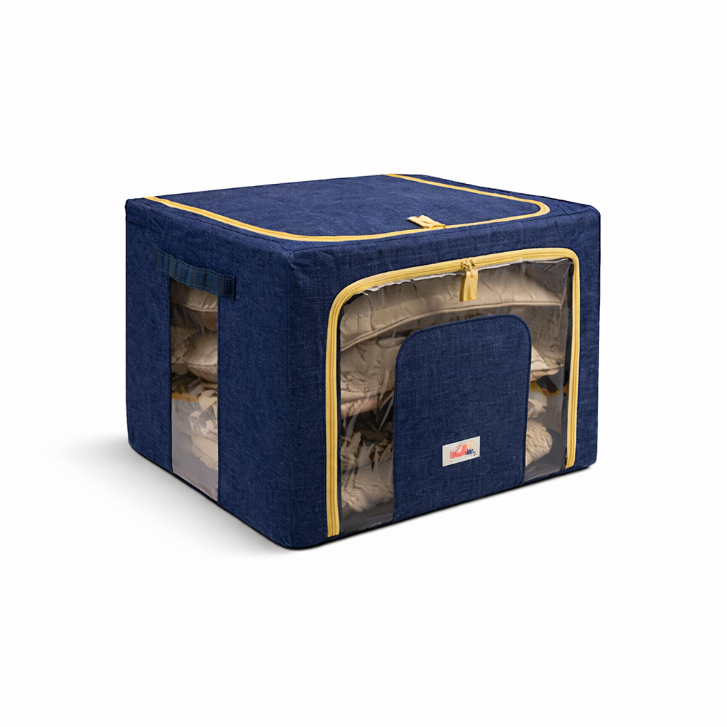 BlushBees® Collapsible Oxford Fabric Storage Boxes with Clear window, Duel Openings and Strong Metal Supports