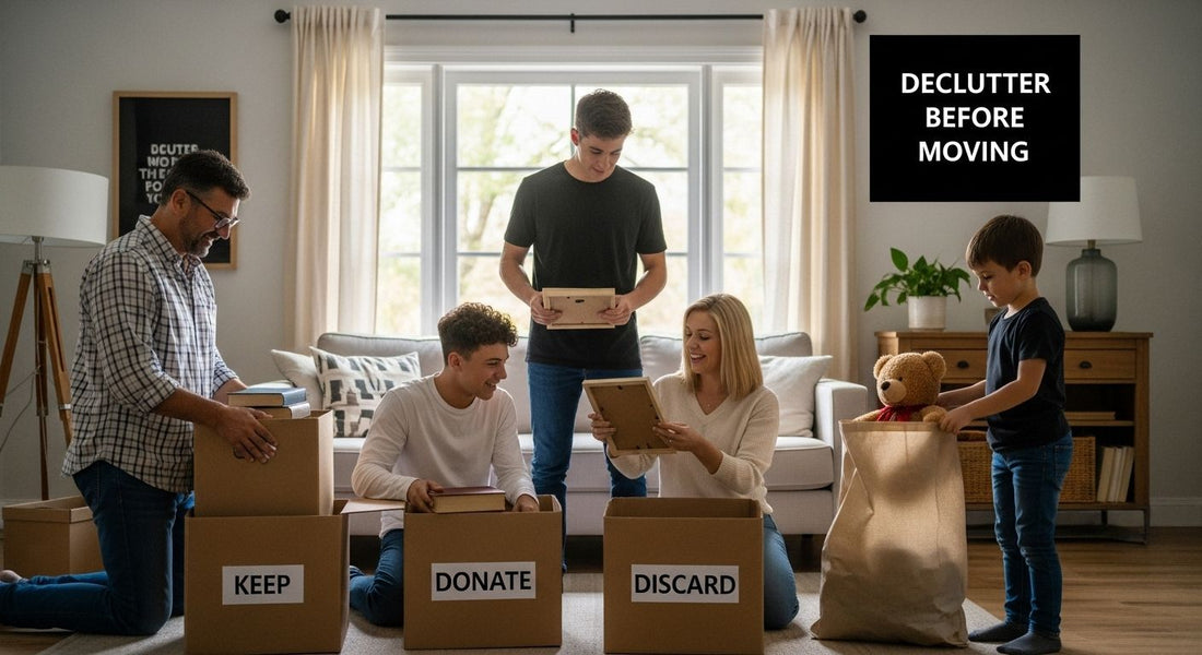 family declutter moving