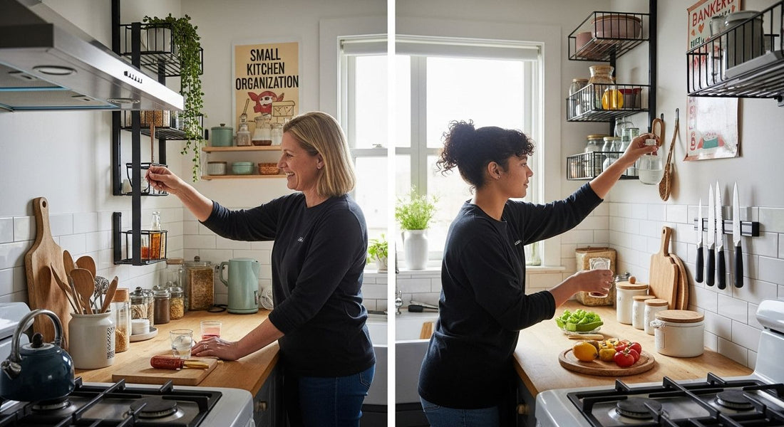 small kitchen organization