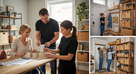 diy home organization, family organizing, storage solutions