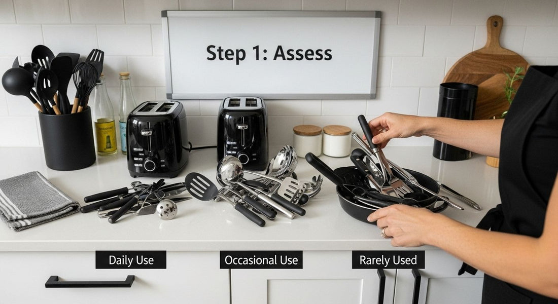 kitchen countertop organization
