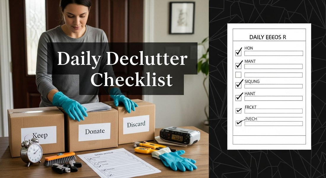 daily declutter checklist supplies
