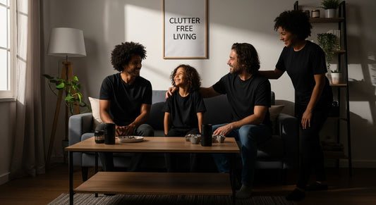 clutter free living home