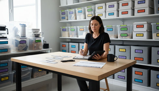 organized labeled storage space