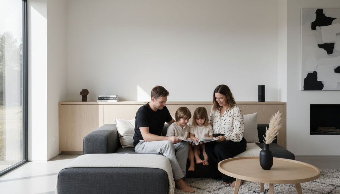 minimalist living room family