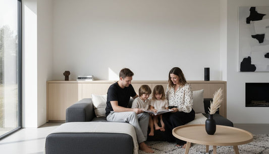 minimalist living room family