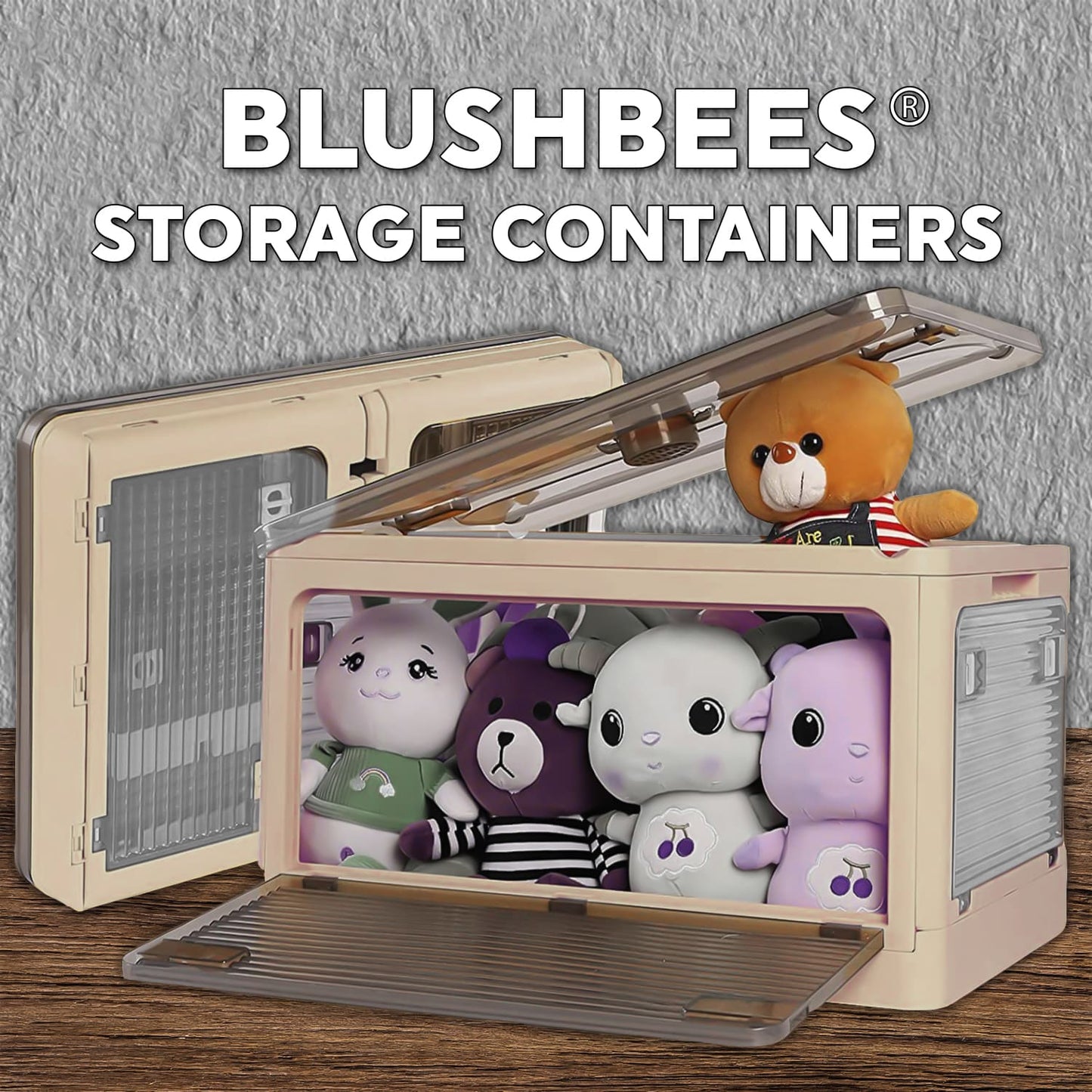 BlushBees® Storage Containers, For Clothes, Blankets, Kitchen Items, with 4 Wheels