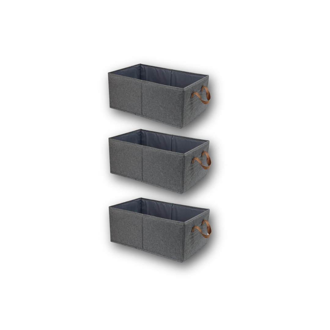 Blushbees® 3-Pack Large Capacity Storage Bins - Sturdy Foldable Boxes