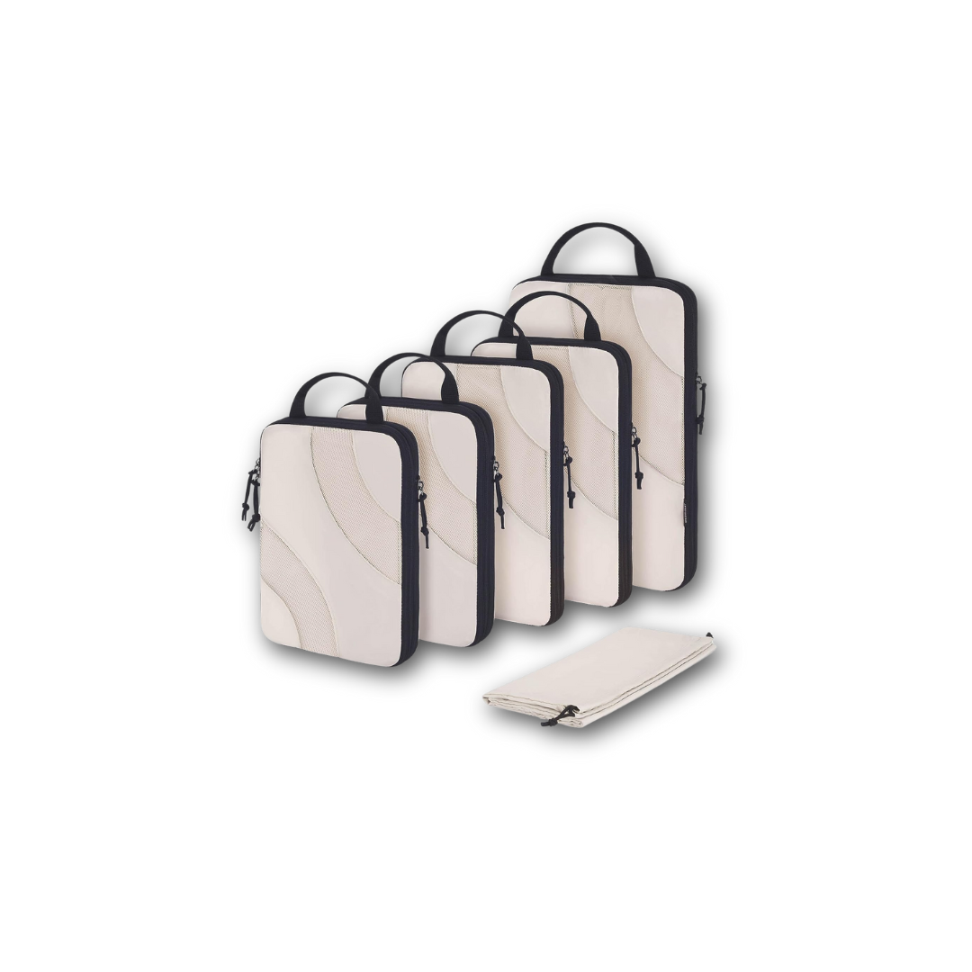 Blushbees® 6-Piece Compression Packing Cubes Set - White Opal