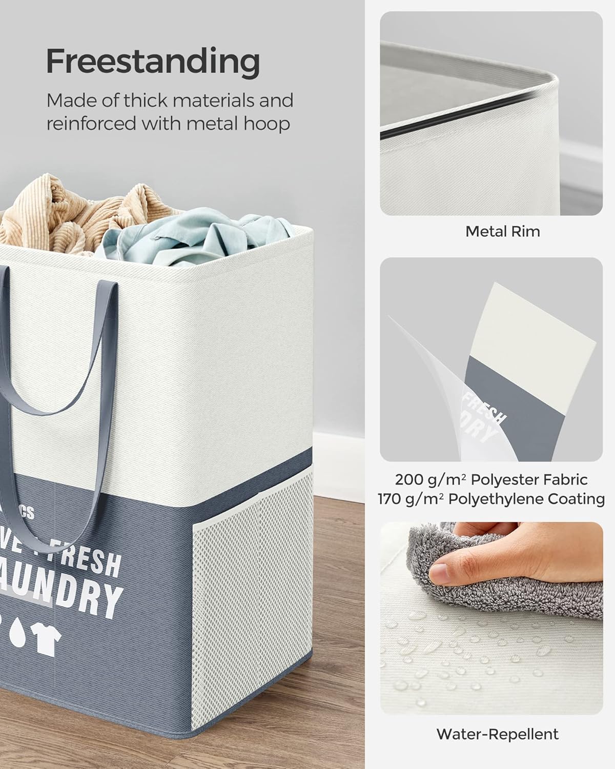 Blushbees® Set of 2 Collapsible Laundry Baskets