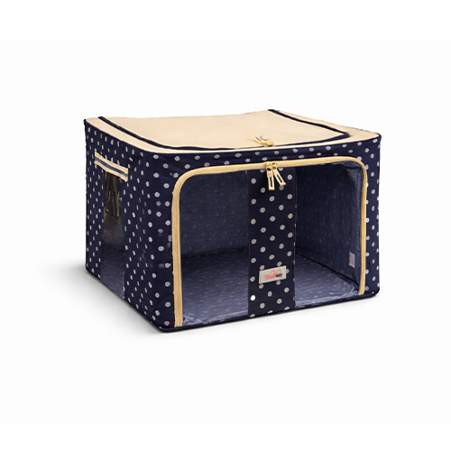 BlushBees® Collapsible Oxford Fabric Storage Boxes with Clear window, Duel Openings and Strong Metal Supports