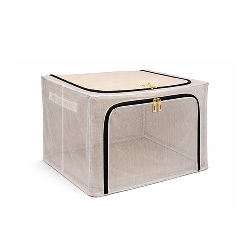 BlushBees® Collapsible Oxford Fabric Storage Boxes with Clear window, Duel Openings and Strong Metal Supports