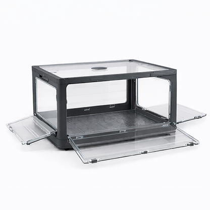 BlushBees® Storage Containers - Designed for real life. Collapsible - Stackable - Opens from All Sides - 4 Smooth Wheels