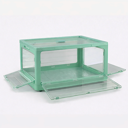 BlushBees® Storage Containers - Designed for real life. Collapsible - Stackable - Opens from All Sides - 4 Smooth Wheels