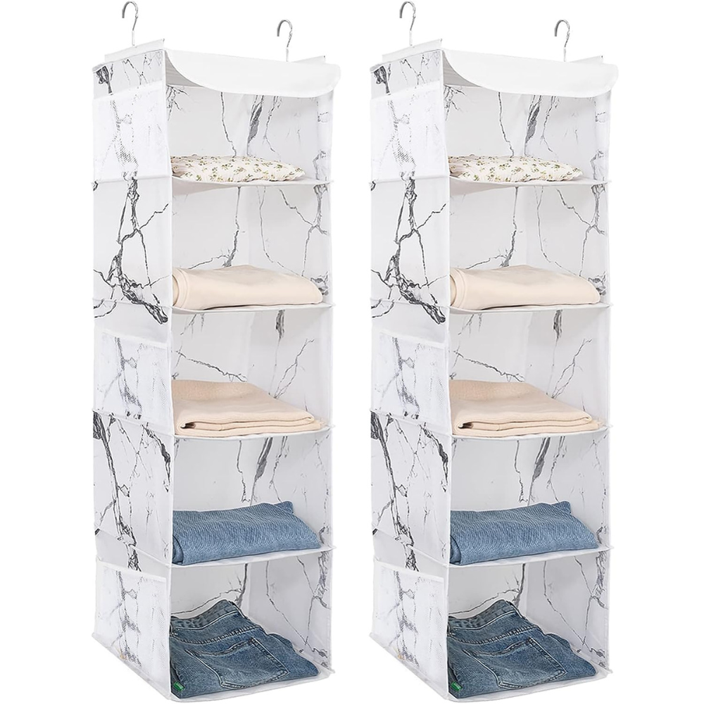 Blushbees® 5-Shelf Hanging Closet Organizer (Pack Of 2)