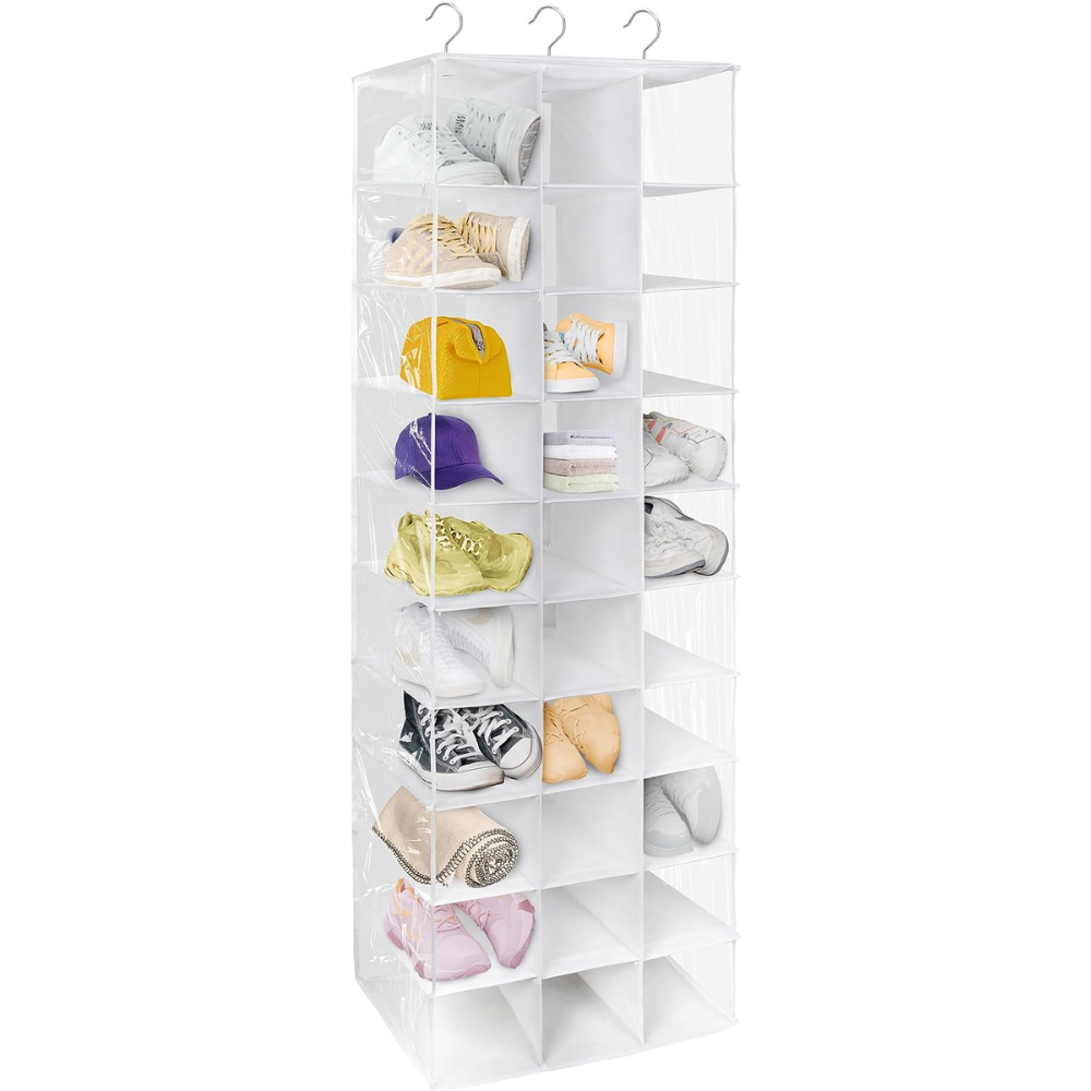 Blushbees® Hanging Shoe Organizer - 30 Sections, Black