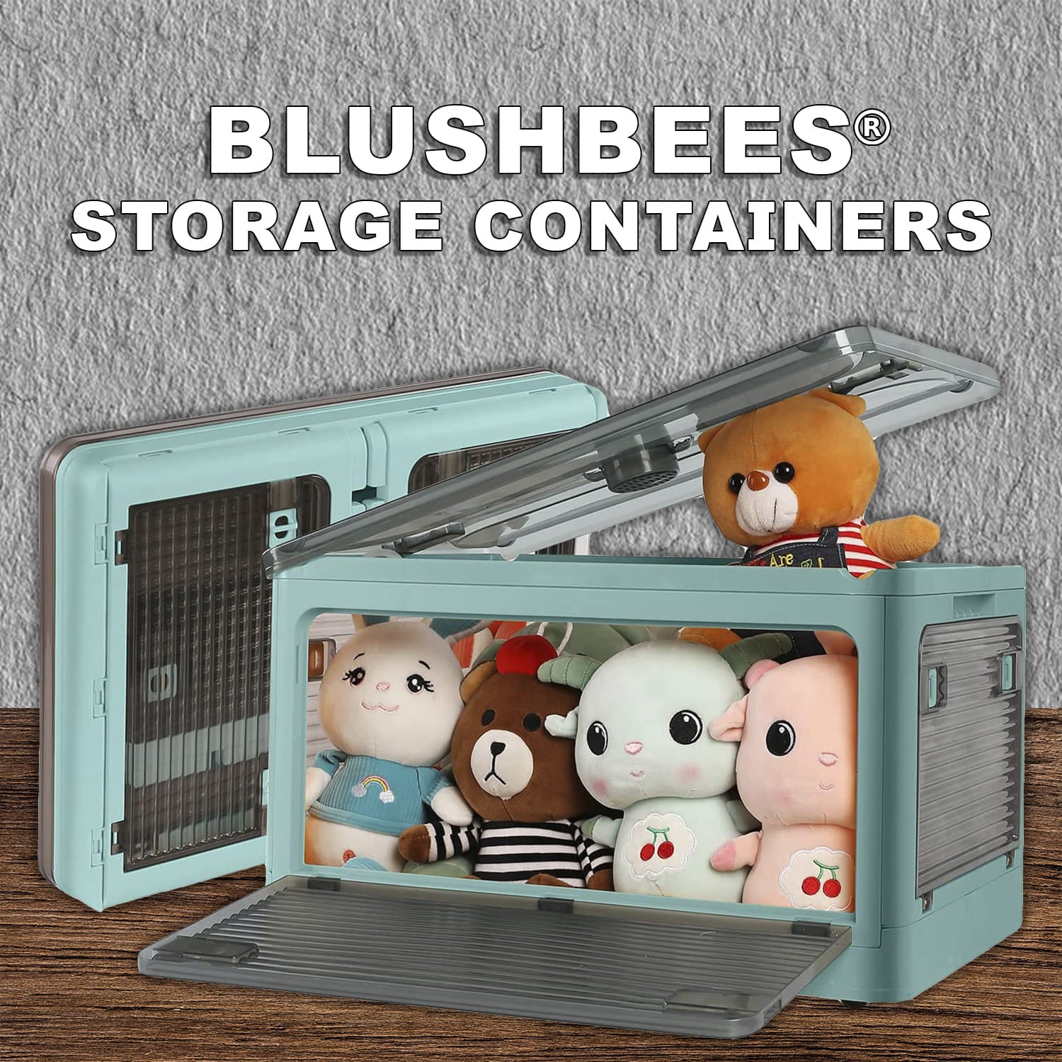 BlushBees® Storage Containers, For Clothes, Blankets, Kitchen Items, with 4 Wheels