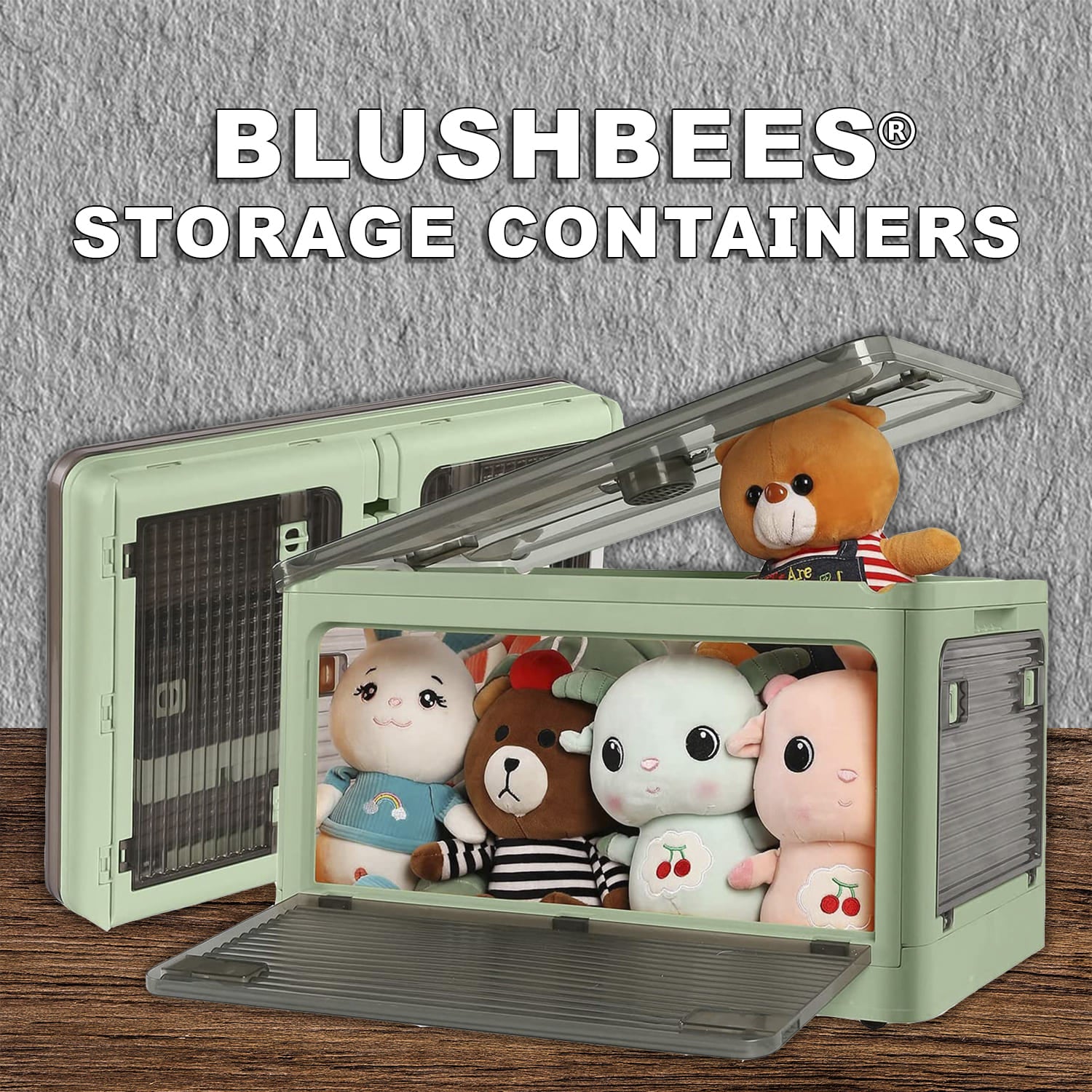 BlushBees® Storage Containers, For Clothes, Blankets, Kitchen Items, with 4 Wheels