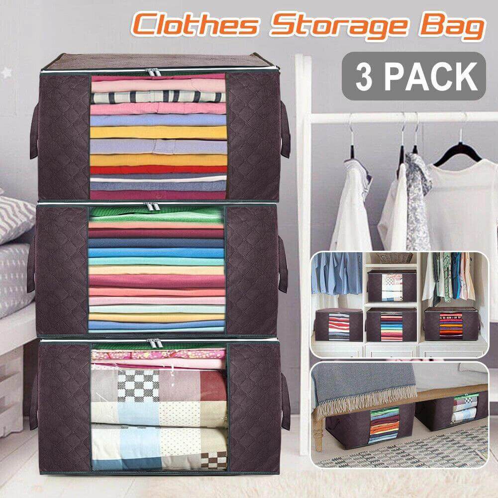 Comforter Storage Bag with Sturdy Handles & Premium Dual Zipper