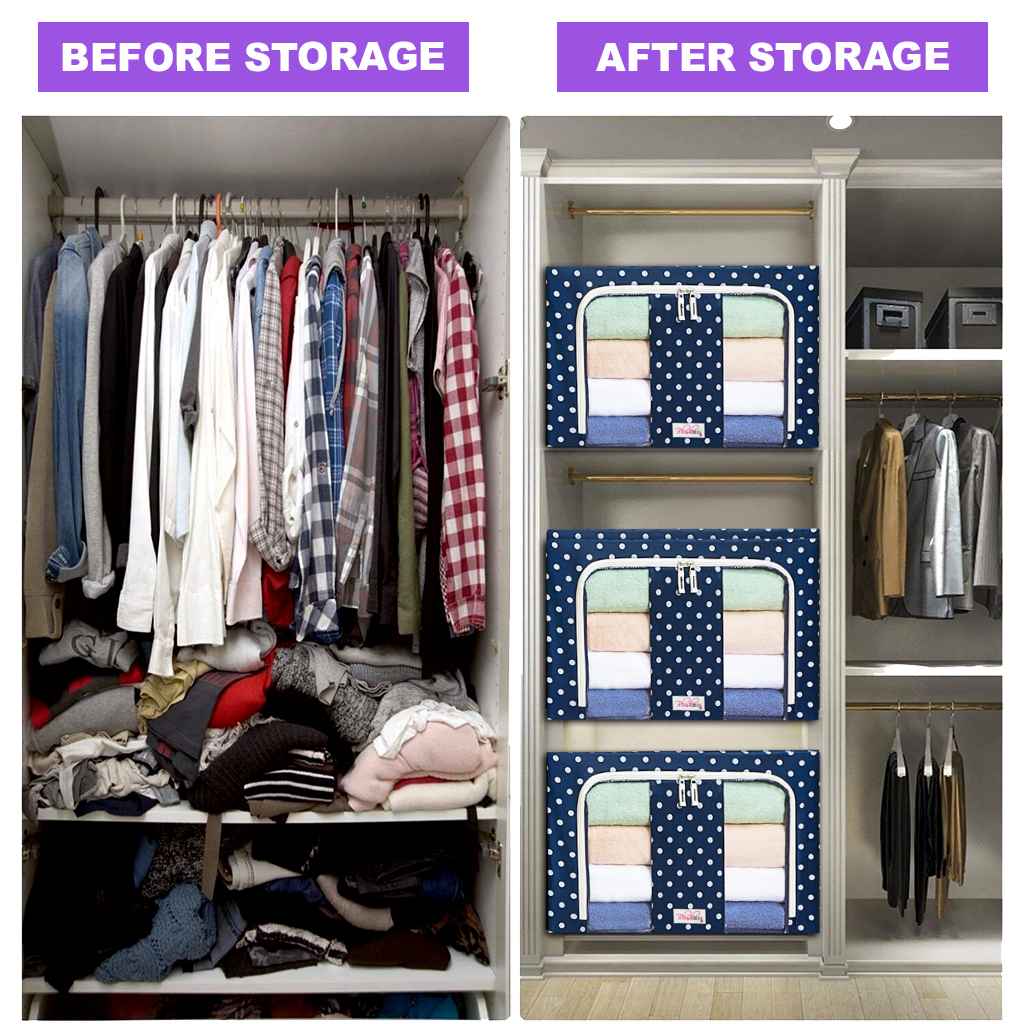 Fabric foldable storage box large-capacity household clothing storage box  coat quilt blanket wardrobe clothing storage box