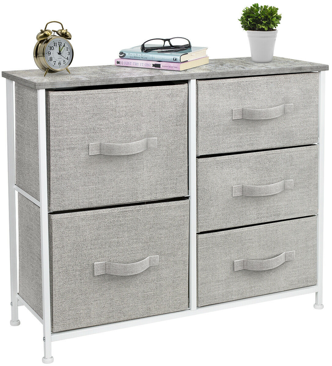 BlushBees® Dresser with 5 Drawers - Furniture Storage Tower Unit for Bedroom