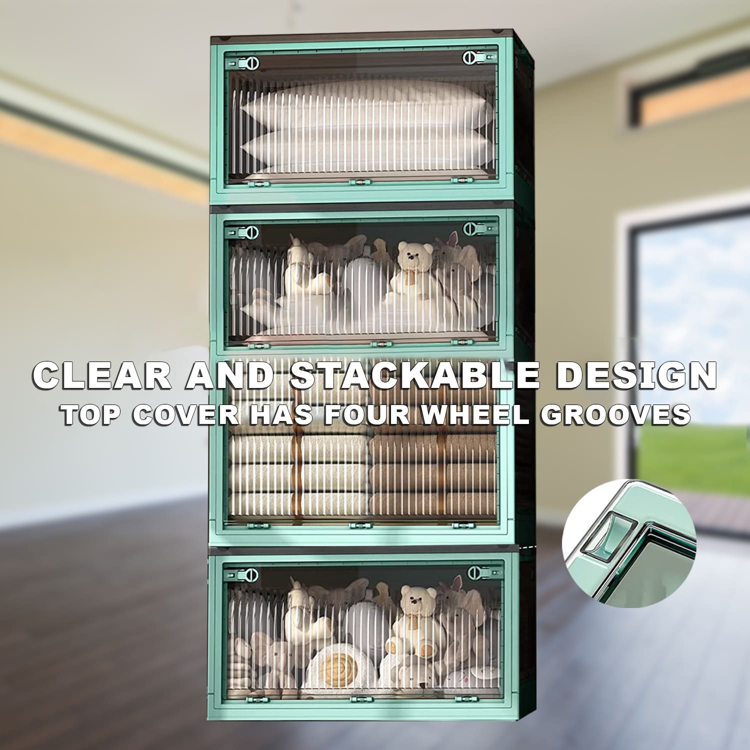 Blushbees Storage Baskets with Metal Frame for Organizing Wardrobe