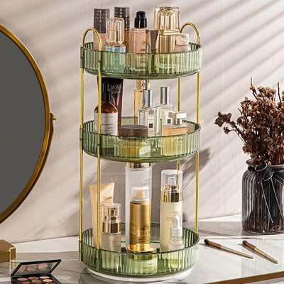 Blushbees® 360° Rotating Makeup Organizer - 3 Tiers, Green