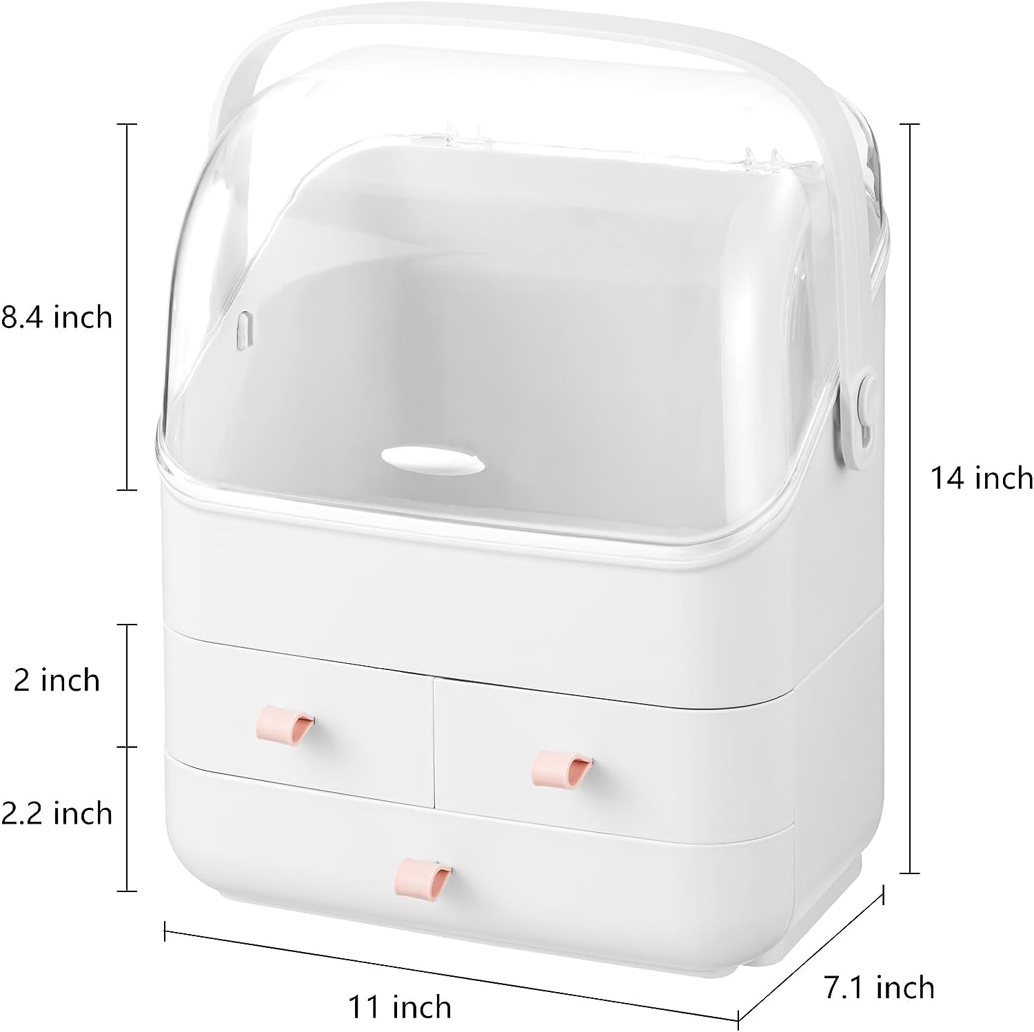 Blushbees® HBlife Waterproof Makeup Organizer - White