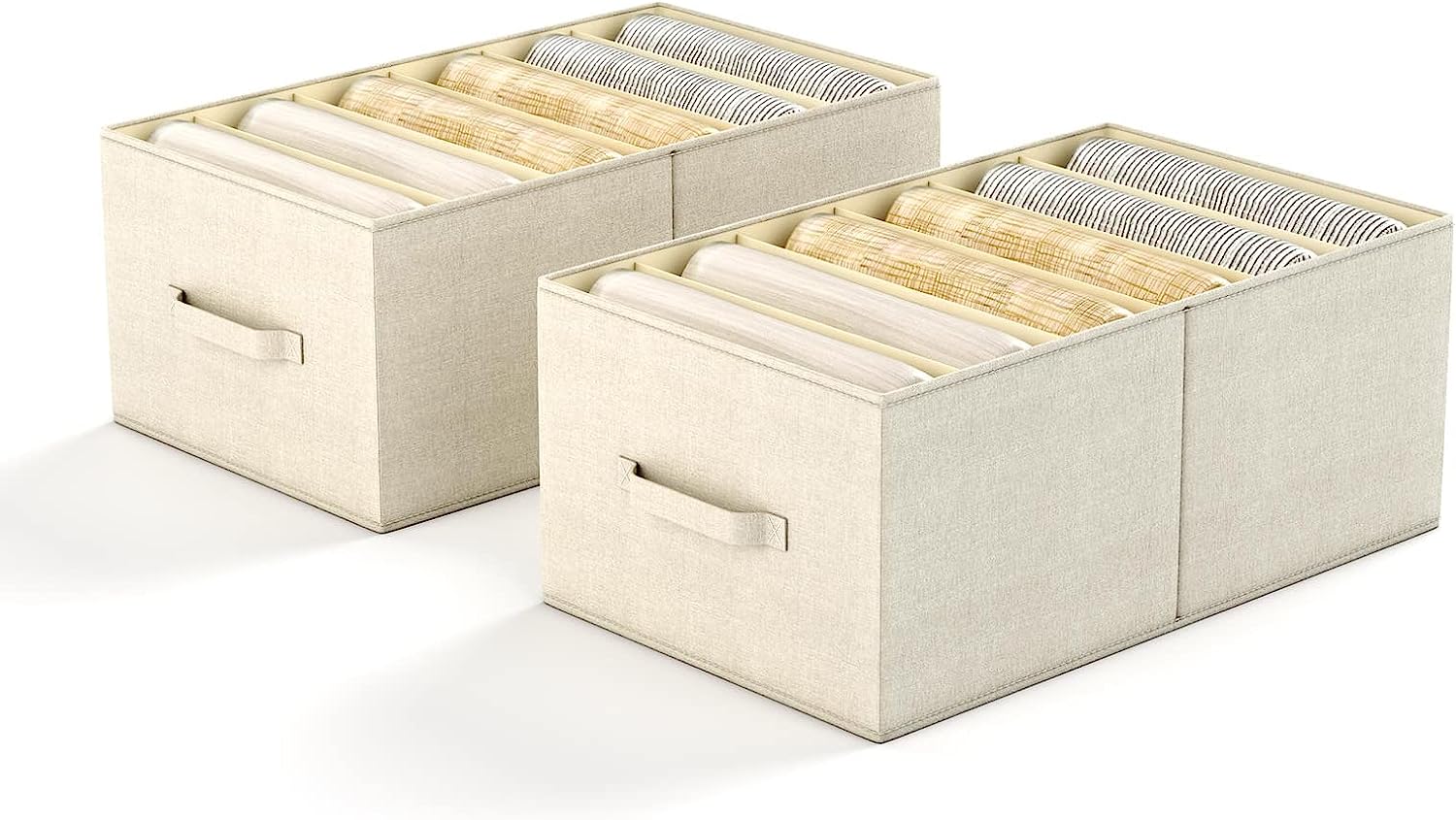 Blushbees® Large Clothing Drawer Organizers - 2-Pack with Handle