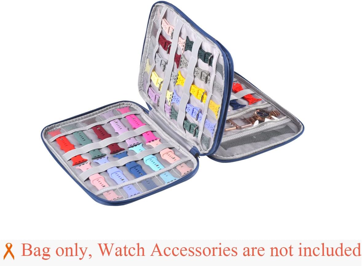 Blushbees® ZFZGFRCS Watch Band Storage Case - Blue