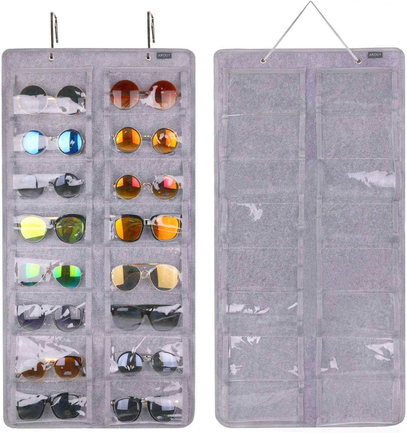 Blushbees® Hanging Sunglasses Organizer - Dark Gray, Large