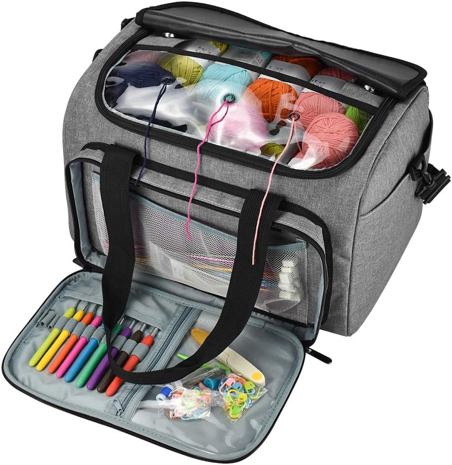 Blushbees® Large Knitting Bag - Yarn Storage Organizer