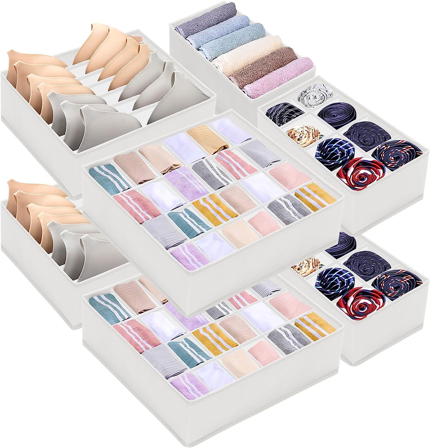 Blushbees® 8-Pack Underwear Drawer Organizer with 90 Cells