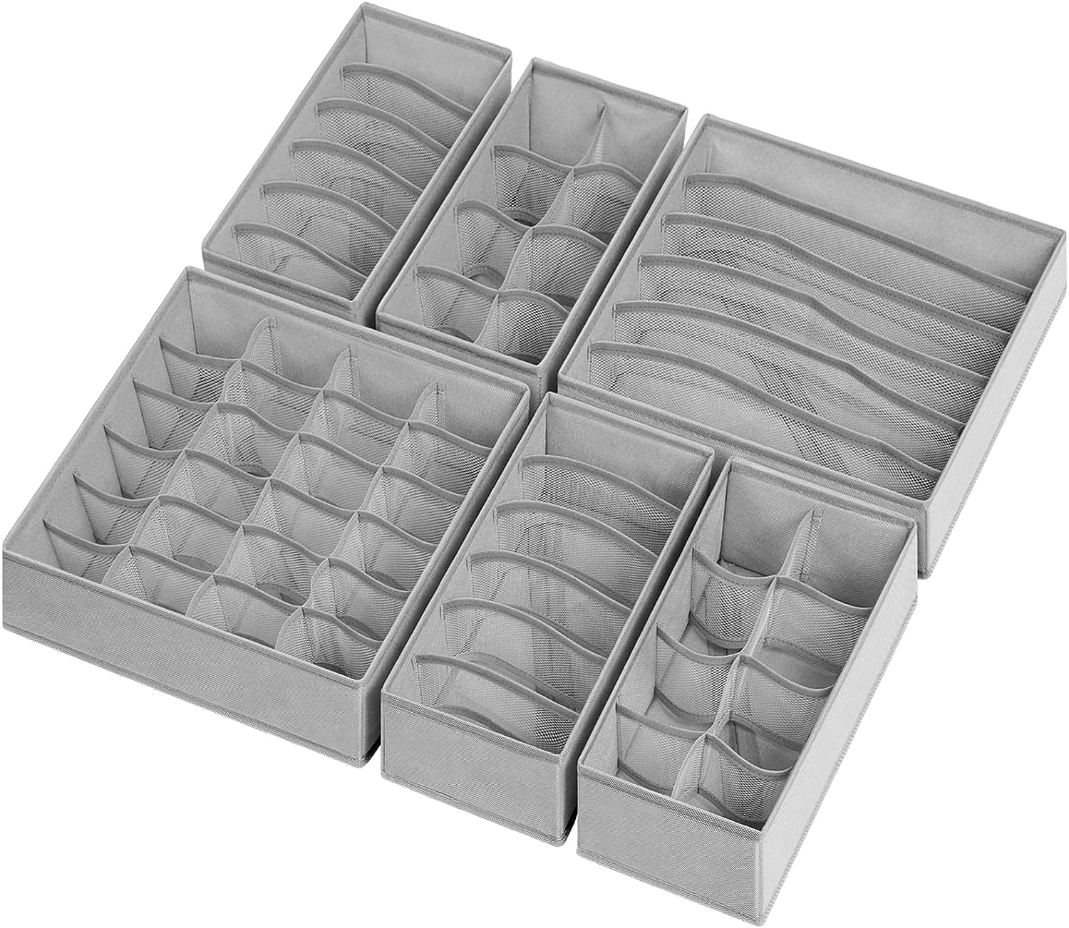 Blushbees® 58 Cell Drawer Organizer - Grey (6 Pack)