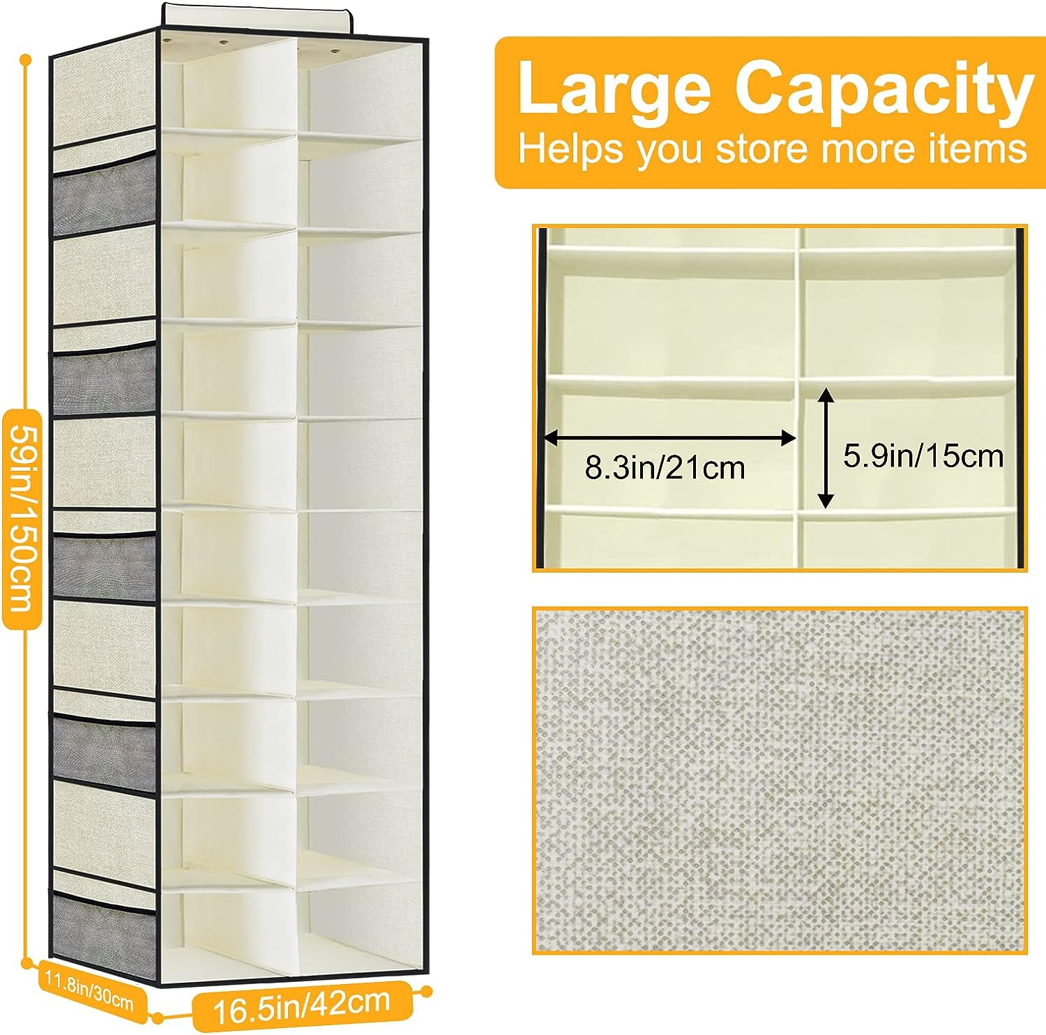 Blushbees® 20-Shelves Hanging Shoe Organizer - Beige