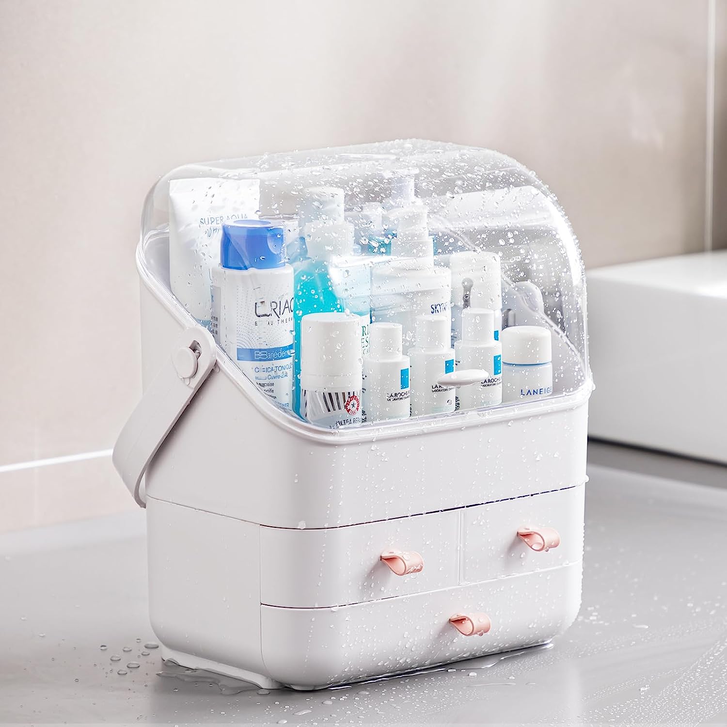 Blushbees® HBlife Waterproof Makeup Organizer - White