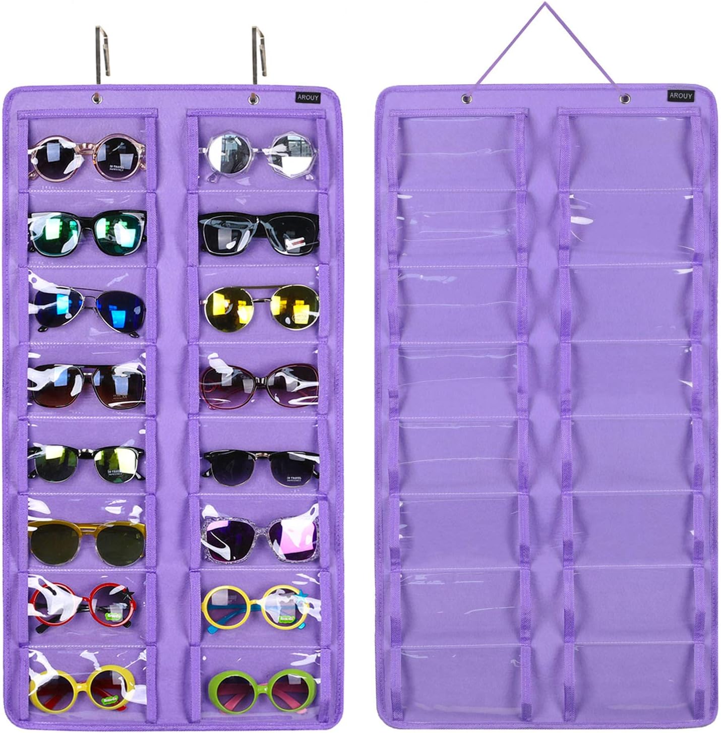 Blushbees® Hanging Sunglasses Organizer - Dark Gray, Large