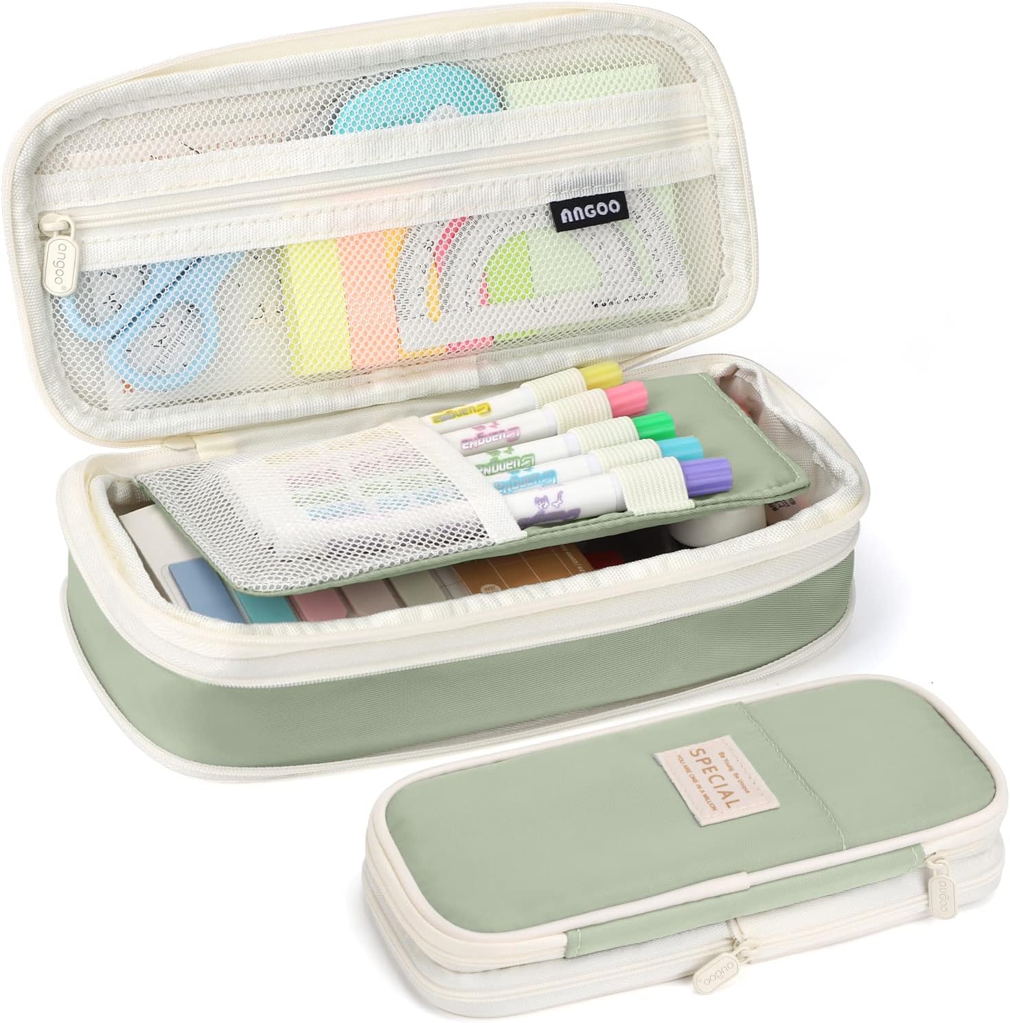 Blushbees® Large Capacity Pencil Pen Case - Light Blue