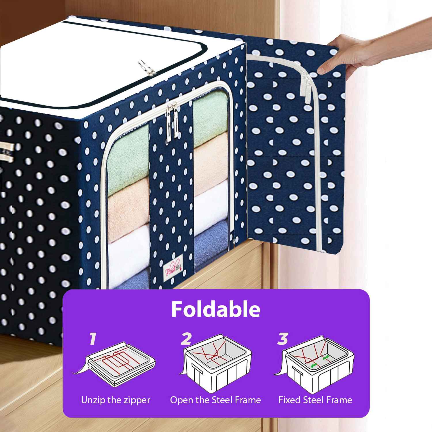 BlushBees® Storage Containers, For Clothes, Blankets, Kitchen