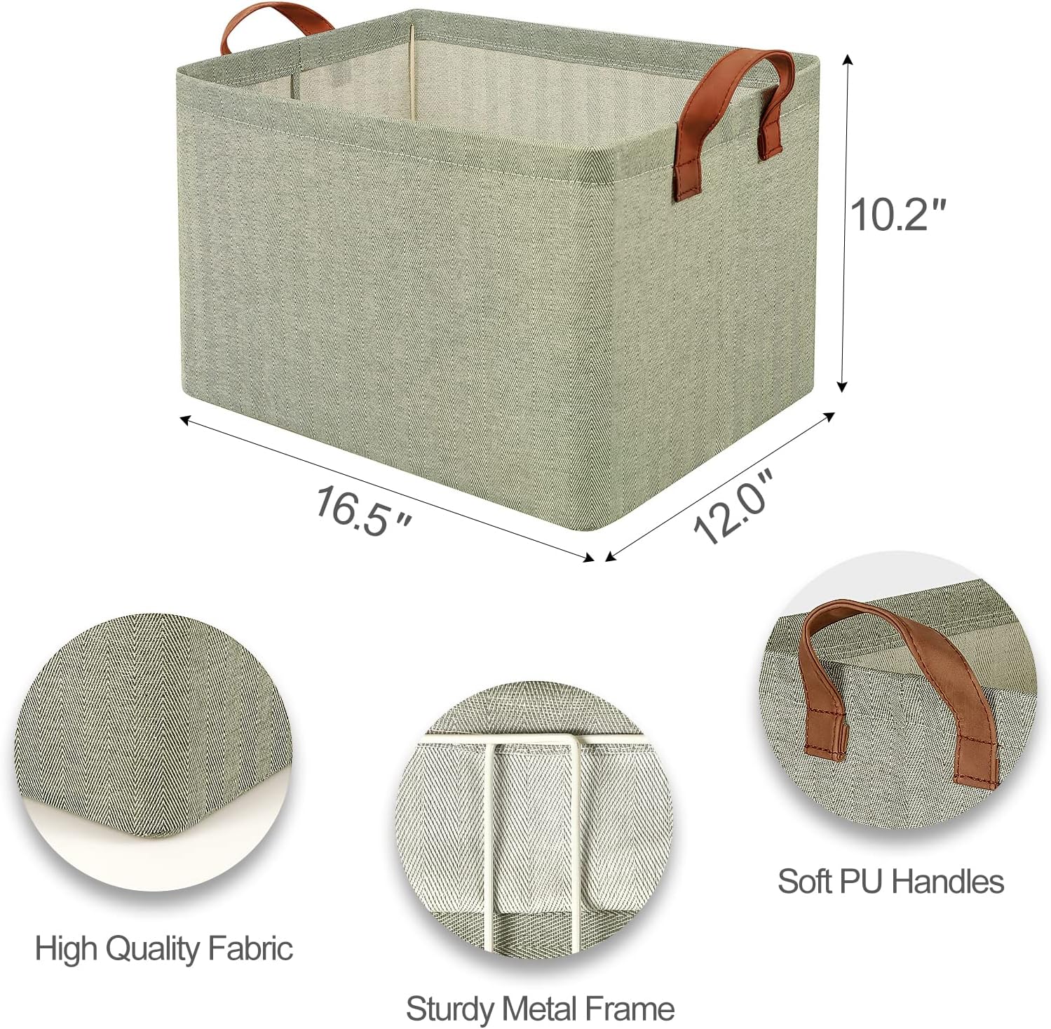 Blushbees® HOME EXTRA LARGE Storage Baskets - 2-Pack, Green (TP05E)