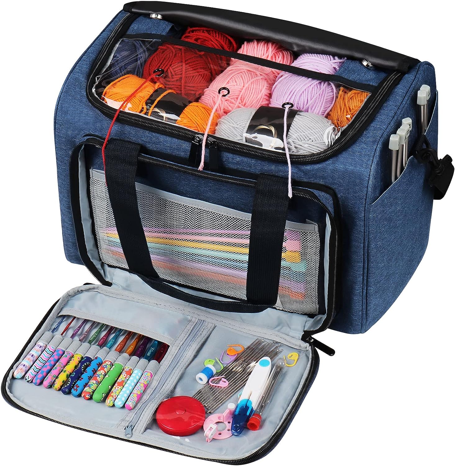 Blushbees® Large Knitting Bag - Yarn Storage Organizer