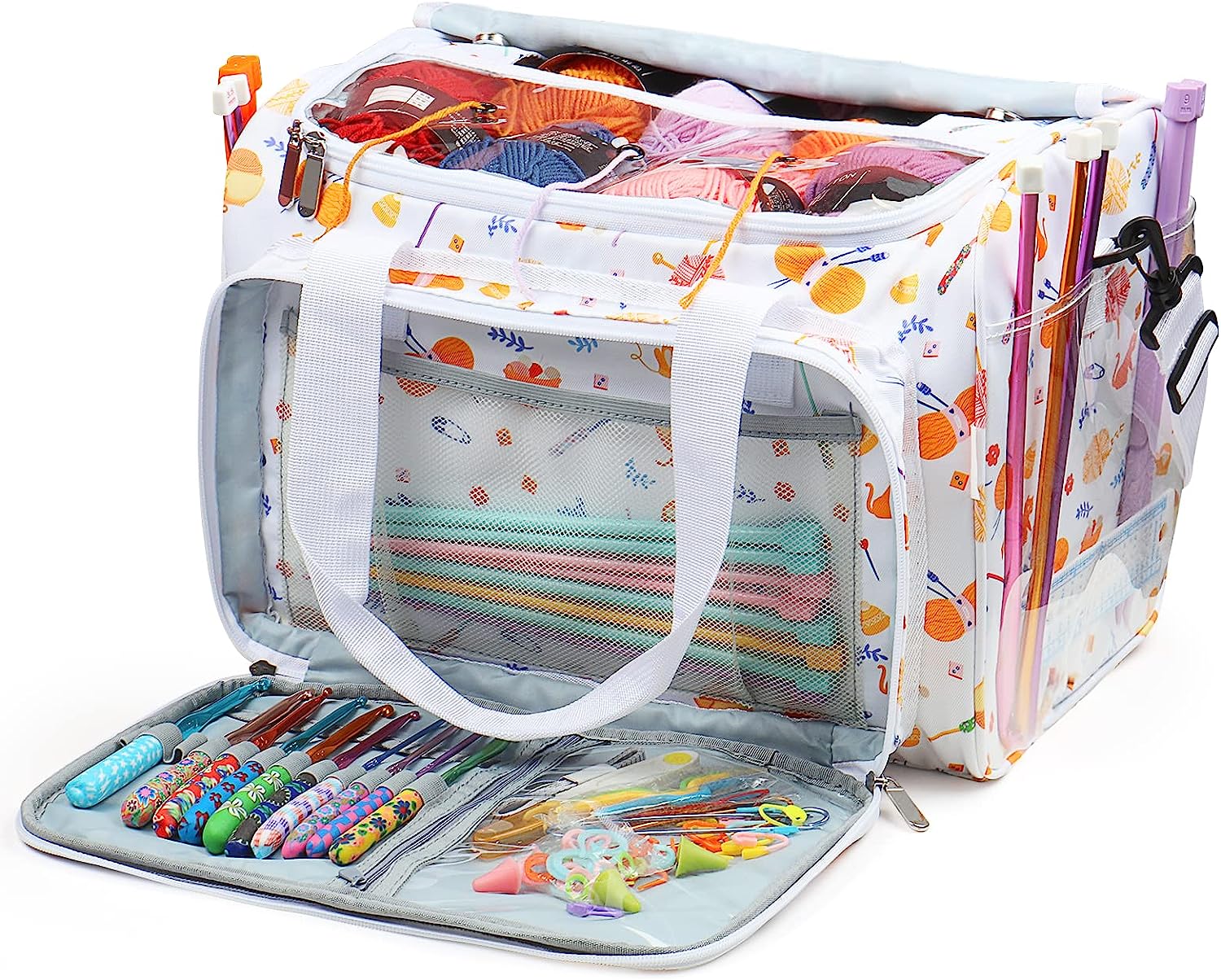 Blushbees® Large Knitting Bag - Yarn Storage Organizer