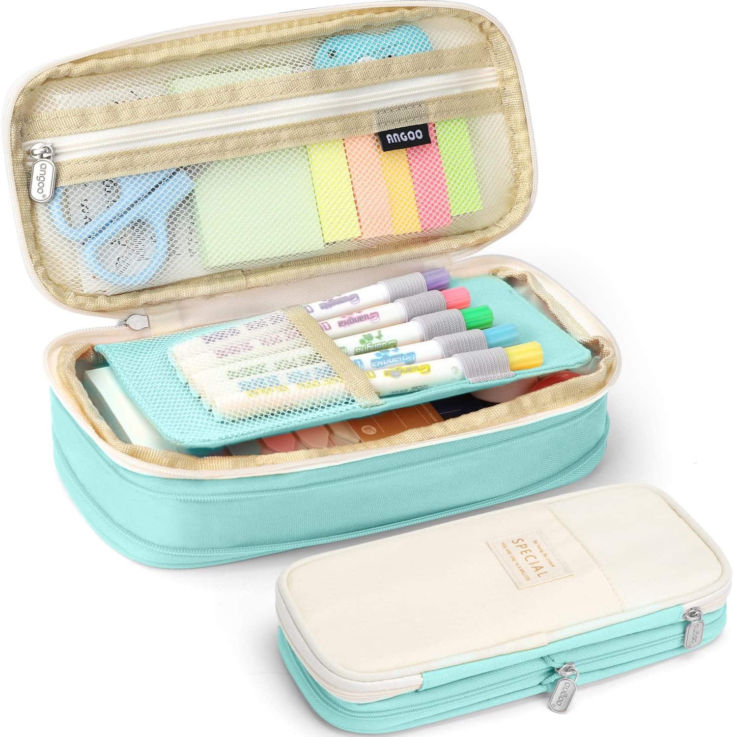 Blushbees® Large Capacity Pencil Pen Case - Light Blue