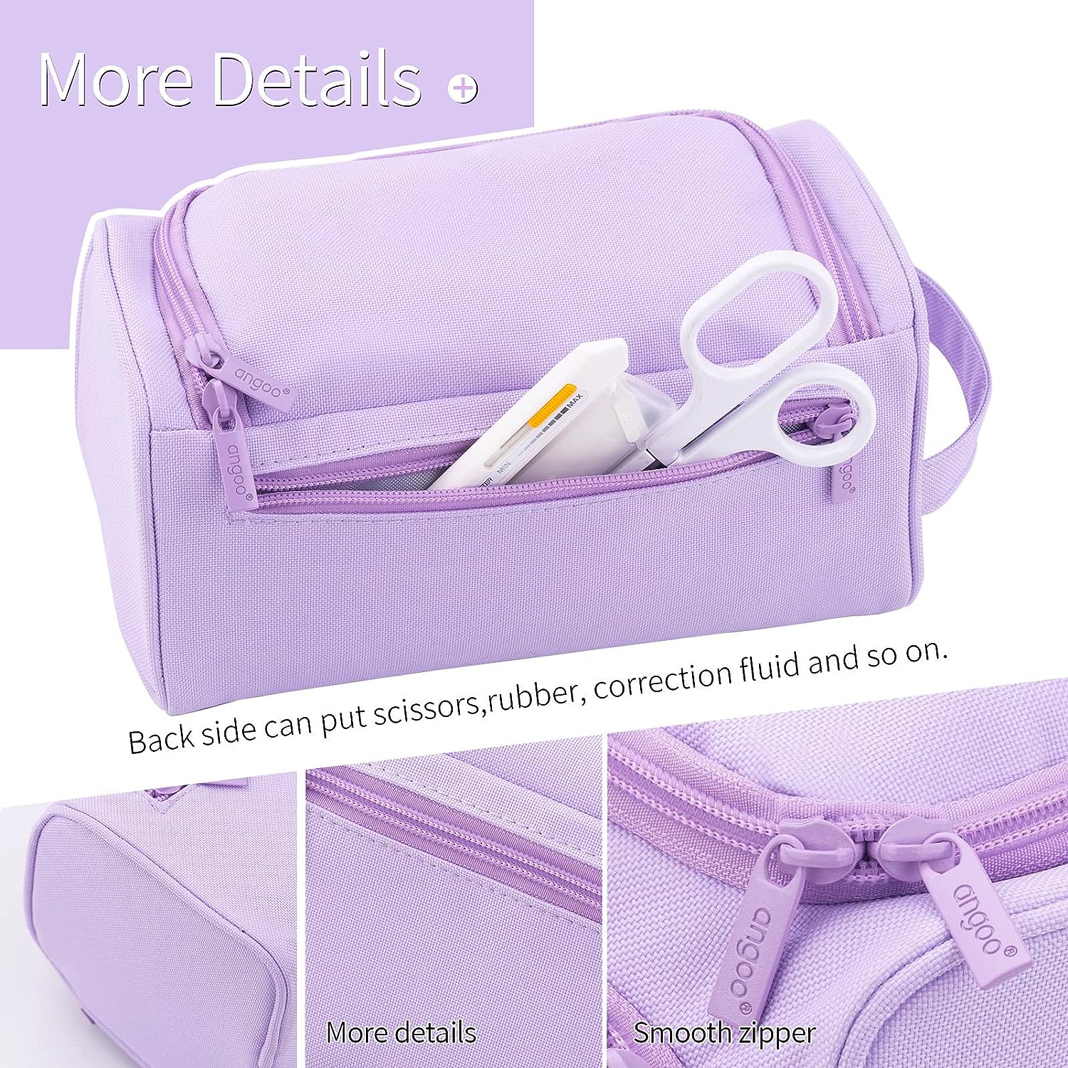 Blushbees® Purple Big Capacity Pencil Case - HVOMO